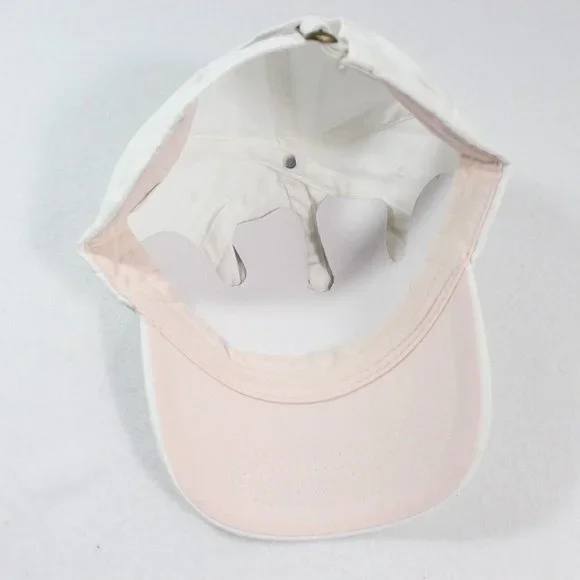 Time And Tru Cream Vacay Mode Cap Baseball Hat Women's One Size NWT Ivory White - Picture 4 of 6